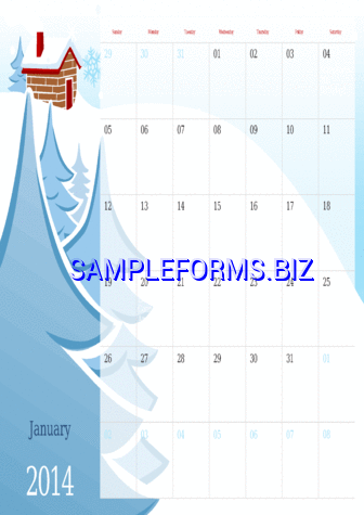 2014 Illustrated Seasonal Calendar (Sun-sat) pdf potx free