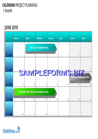 Project Planning Calendar